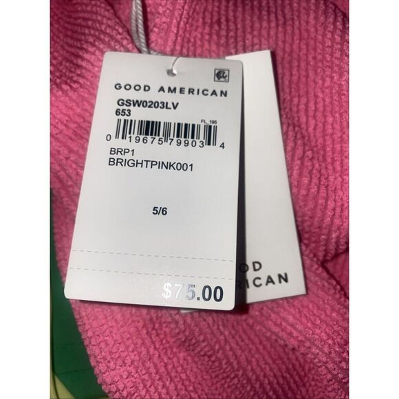 Good American Always Fits Beach Cover Up Mini Skirt HOT PINK 002 SIZE 5/6 LG NEW - Picture 4 of 5